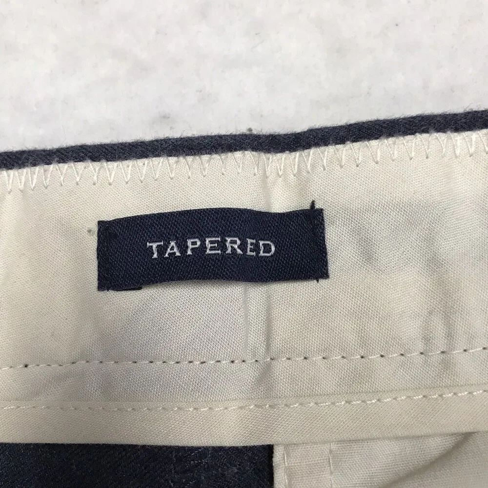 J CREW Thompson Pants Men 35x32 (36x29 actual) Navy Tapered Leg Chino Cotton